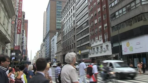 Buenos Aires, Corrientes, center Vídeo Stock 48760386
