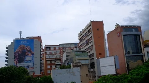 BUENOS AIRES — DIC 28, 2017: Street view from touristic bus in Buenos Aires. Video stock 105144230