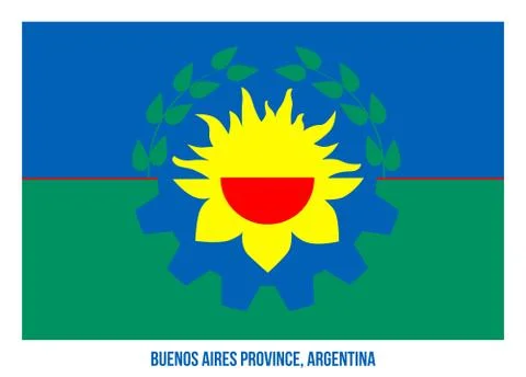 Buenos Aires Flag Vector Illustration on White Background. Flag of Argentina Stock Illustration