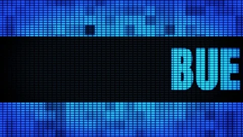 BUENOS AIRES Front Text Scrolling LED Wall Pannel Display Sign Board Stock Footage 107242206