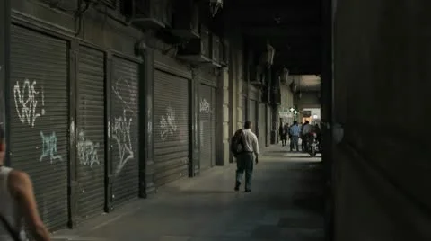 Buenos Aires graffiti waliking Stock Footage 10711225