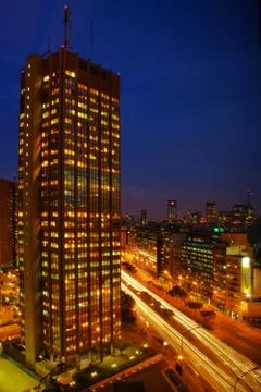 Buenos Aires at night Stock Photos