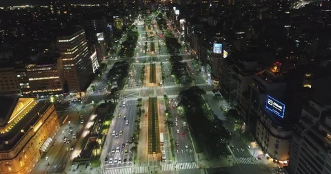 BUENOS AIRES- OBELISCO DRONE Stock Footage 128992528