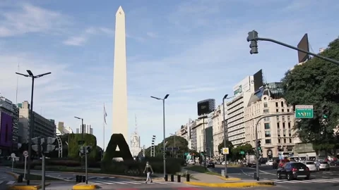 Buenos Aires Obelisk Stock Footage 134205304