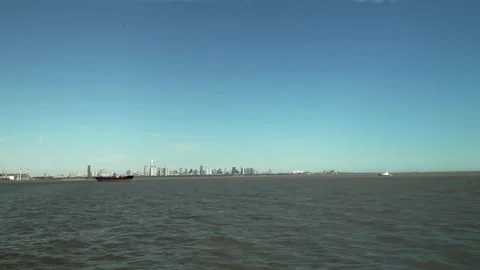 Buenos Aires from the river Stock Footage 231894512