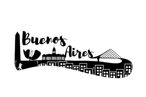Buenos Aires skyline Stock Illustration