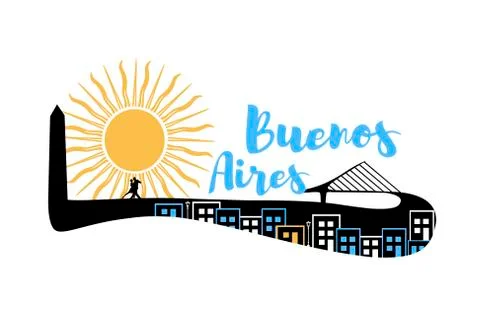 Buenos Aires skyline Stock Illustration