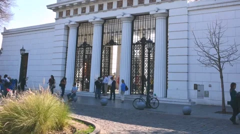 Buenos Aires - timelapse view of the people in a famous landmark building Stock Footage 41128177