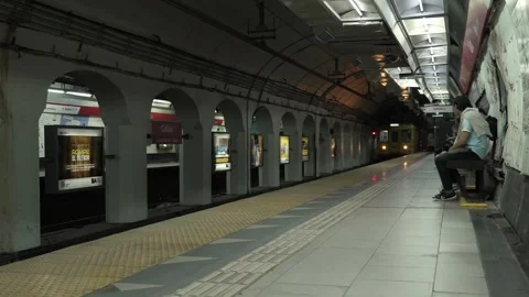 Buenos Aires Underground (subte) 1 Stock Footage 241245813