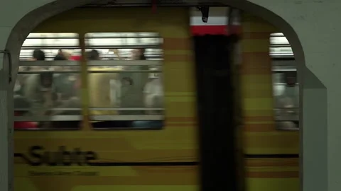 Buenos Aires Underground (subte) 2 Stock Footage 241247503