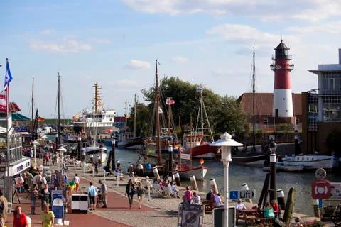 Buesumer museum harbor Stock Photos