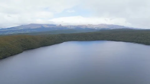 Buey Lagoon Landscape Under Cloudy Sky Stock Footage 330759846