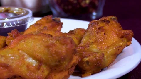 Buffalo chicken with BBQ sauce Stock-Footage 105983307