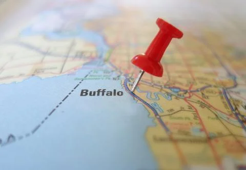 Buffalo map Stock Photos
