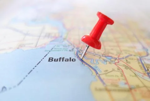 Buffalo map Stock Photos