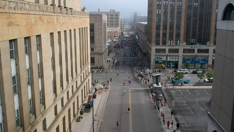 Buffalo Marathon Finish Stock Footage 121392075