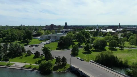 Buffalo, New York aerial drone footage 動画素材 286140853