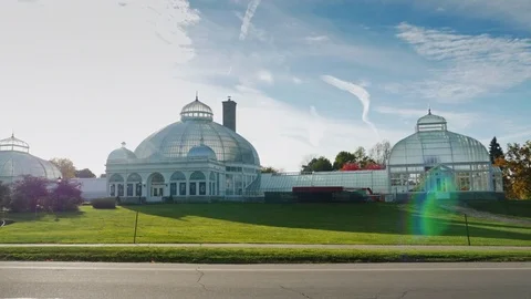 Buffalo, New York - Oct, 2016: The Buffalo and Erie County Botanical Gardens Stock Footage 71071029