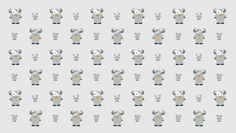 Buffalo pattern 4k Stock-Footage 140453812