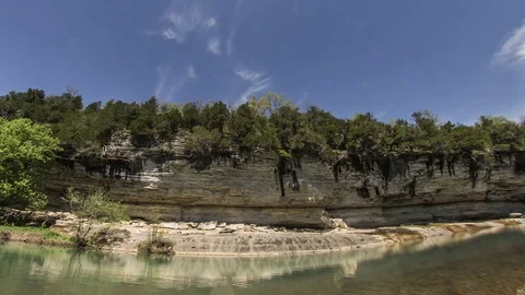 Buffalo River Bluff Daytime Time Lapse  Stock Footage 78690364