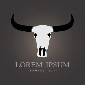 Buffalo skull Stock Illustration