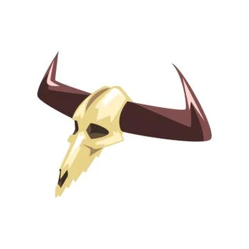Buffalo skull vector Illustration on a white background Stock Illustration