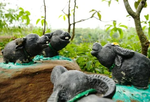 Buffalo statue Stock Photos