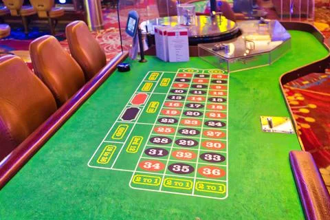 Buffalo, USA-20 July, 2018: Modern casino hall with slot machines, roulette a Stock Photos