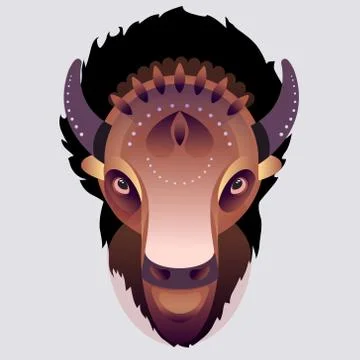 Buffalo - vector illustration Stock Illustration