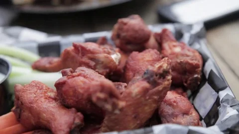 Buffalo Wings Stock Footage 80260661