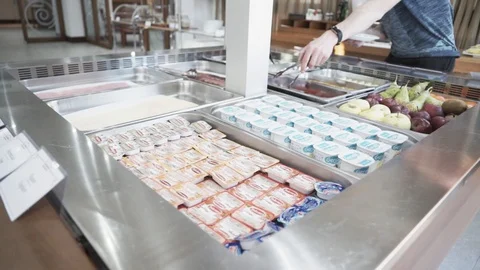 Buffe breakfast 2 Stock Footage 89649737