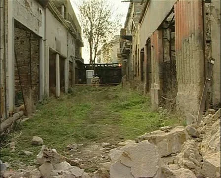 Buffer Zone, green line, Nicosia, Cyprus with UN Stock Footage 21361257