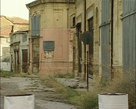 Buffer Zone, green line, Nicosia, Cyprus Stock-Footage 21366731