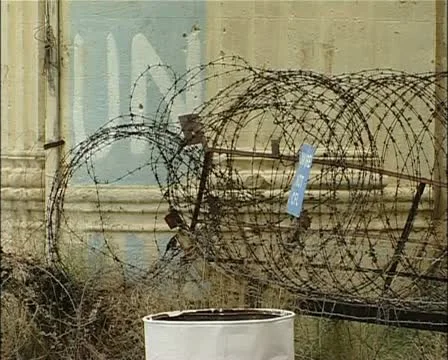 Buffer Zone, green line, Nicosia, Cyprus with UN sign-JPEG photo 4:3 Stock Footage 21366739