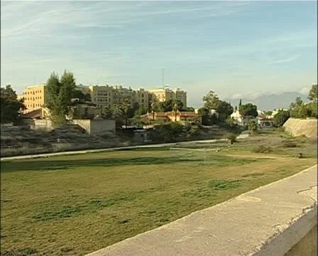 Buffer Zone, green line, Nicosia, Cyprus with UN building Ledra palace Stock-Footage 21367822