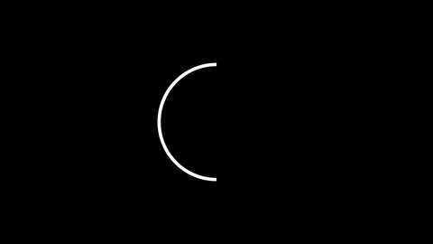 Buffering circle loading bar animation isolated on black background Stock Footage 327438679