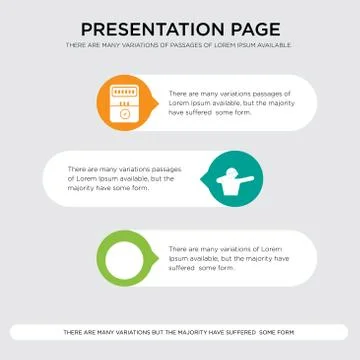 Buffering, dab, electric meter presentation design template in orange, green, Stock Illustration