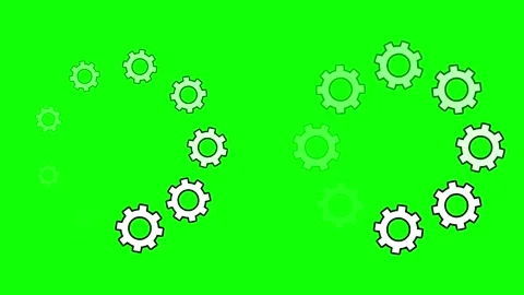 Buffering gears circle green screen motion graphics Stock Footage 294662791