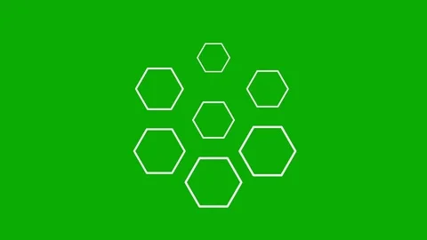 Buffering hexagons symbol green screen motion graphics Stock Footage 295918531