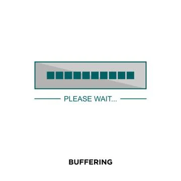 Buffering icon isolated on white background for your web, mobile and app desi Stock Illustration