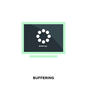 Buffering icon isolated on white background for your web, mobile and app desi Stock Illustration