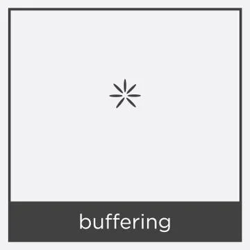 Buffering icon isolated on white background Stock Illustration