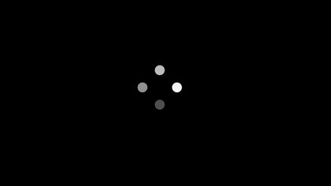 Buffering loading dot circles animation on a black background Stock Footage 126691070