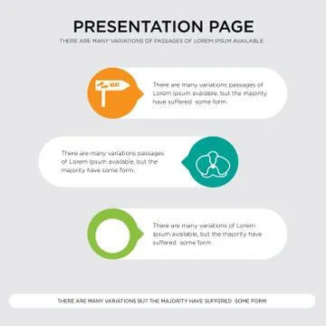 Buffering, orchid, next steps presentation design template in orange, green,  Stock Illustration