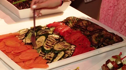 Buffet with Antipasti Video stock 42706627