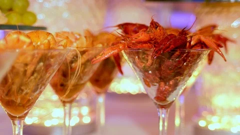 Buffet, appetizers and salads are on the table. Stock Footage 121896124