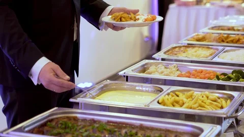 Buffet, appetizers and salads are on the table. 動画素材 121896357