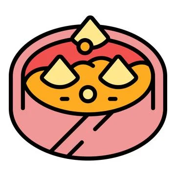 Buffet bruschetta icon vector flat Illustrazione stock