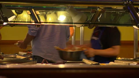 Buffet Busy Stock Footage 41261092