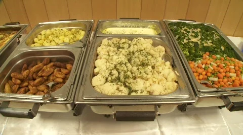 Buffet with cauliflower Stock Footage 492188